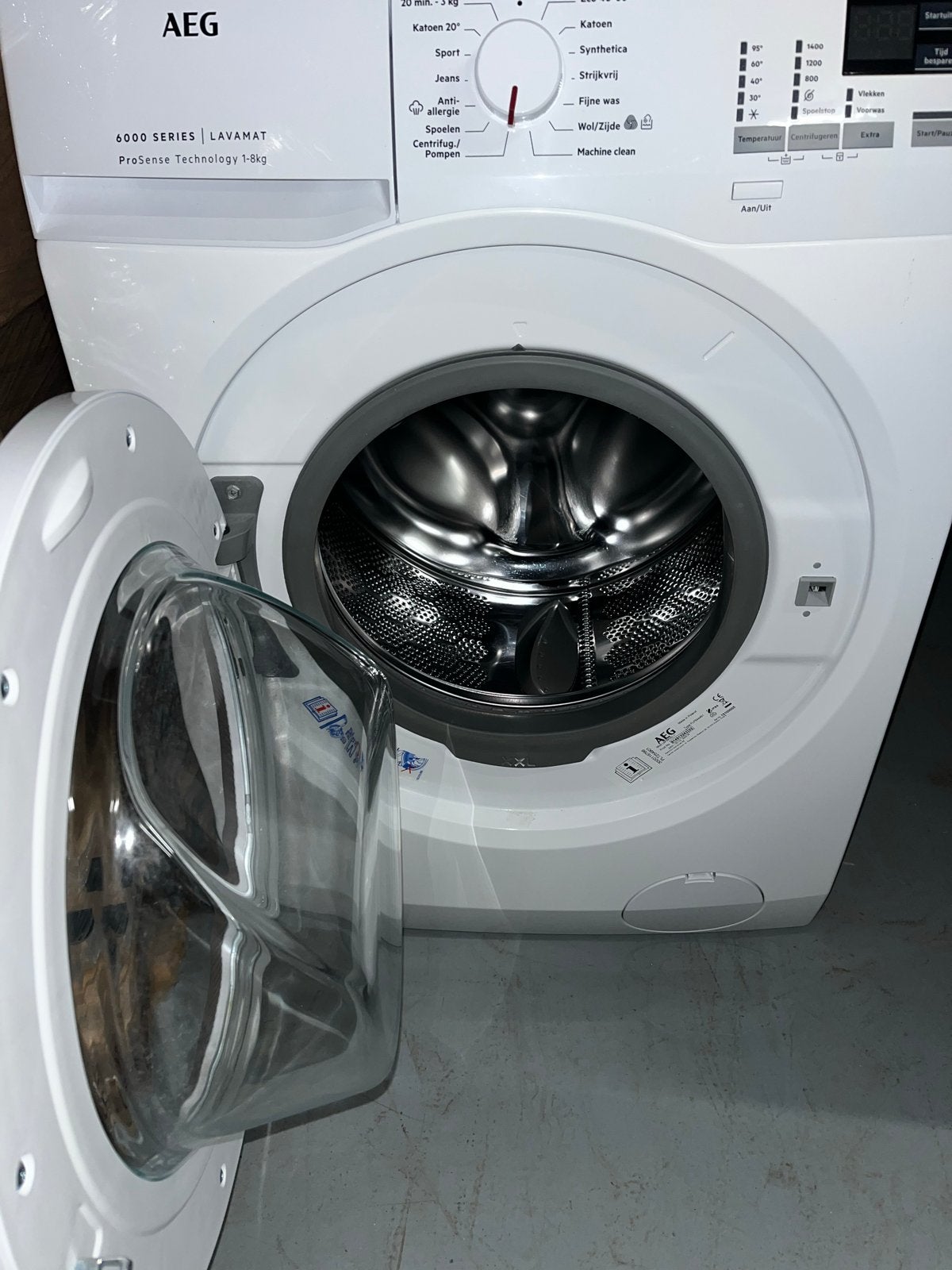 AEG 6000 SERIES LAVAMAT ProSense 1-8kg Wasmachine, Ophalen of Verzenden, Zo goed als nieuw, Voorlader, Kort programma