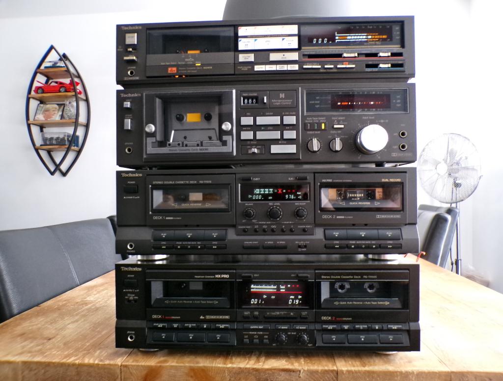 4X Technics Cassette deck met werk (LEES TEXT!), Ophalen of Verzenden, Overige merken, Tiptoetsen