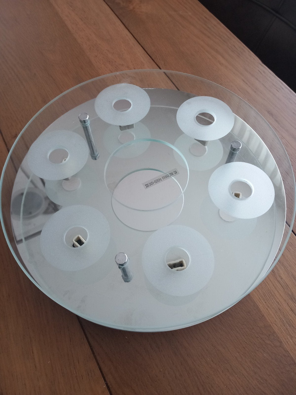 Mooie plafondlamp, Ophalen of Verzenden, Zo goed als nieuw, Glas