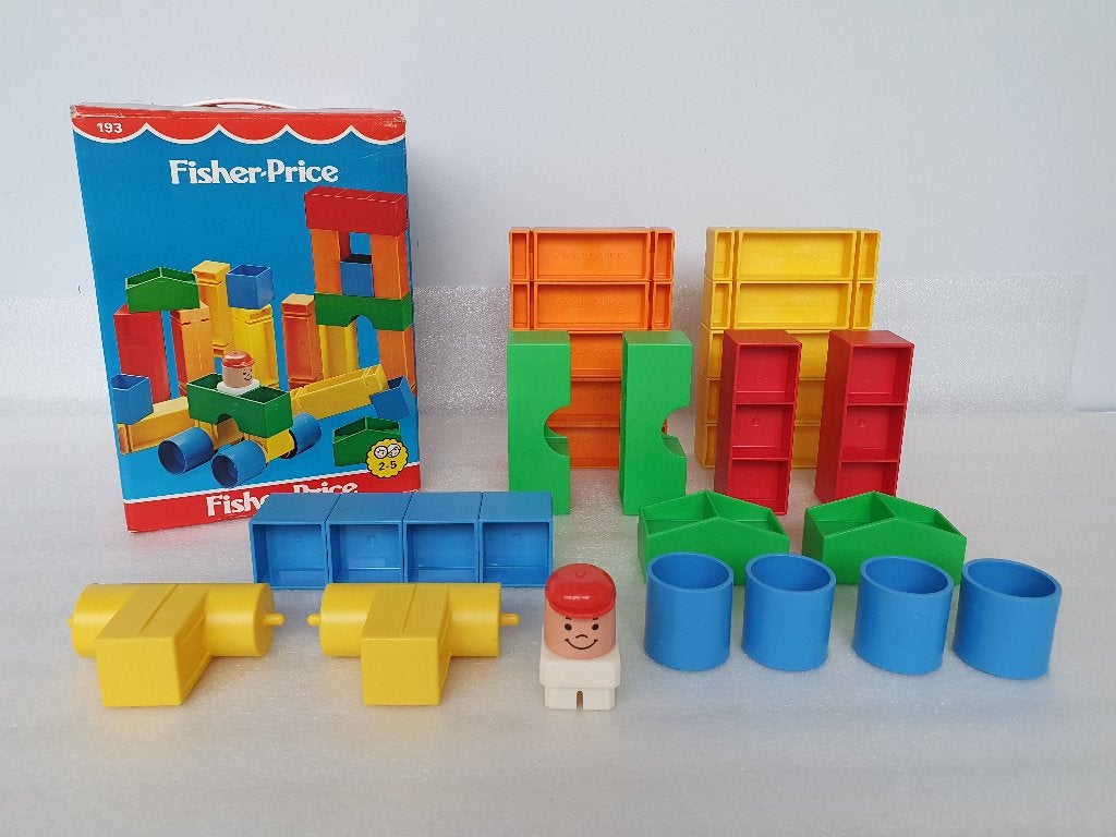 Fisher-Price 193: Blocks N' More bouwset (1983), Ophalen of Verzenden, Gebruikt, Speelset