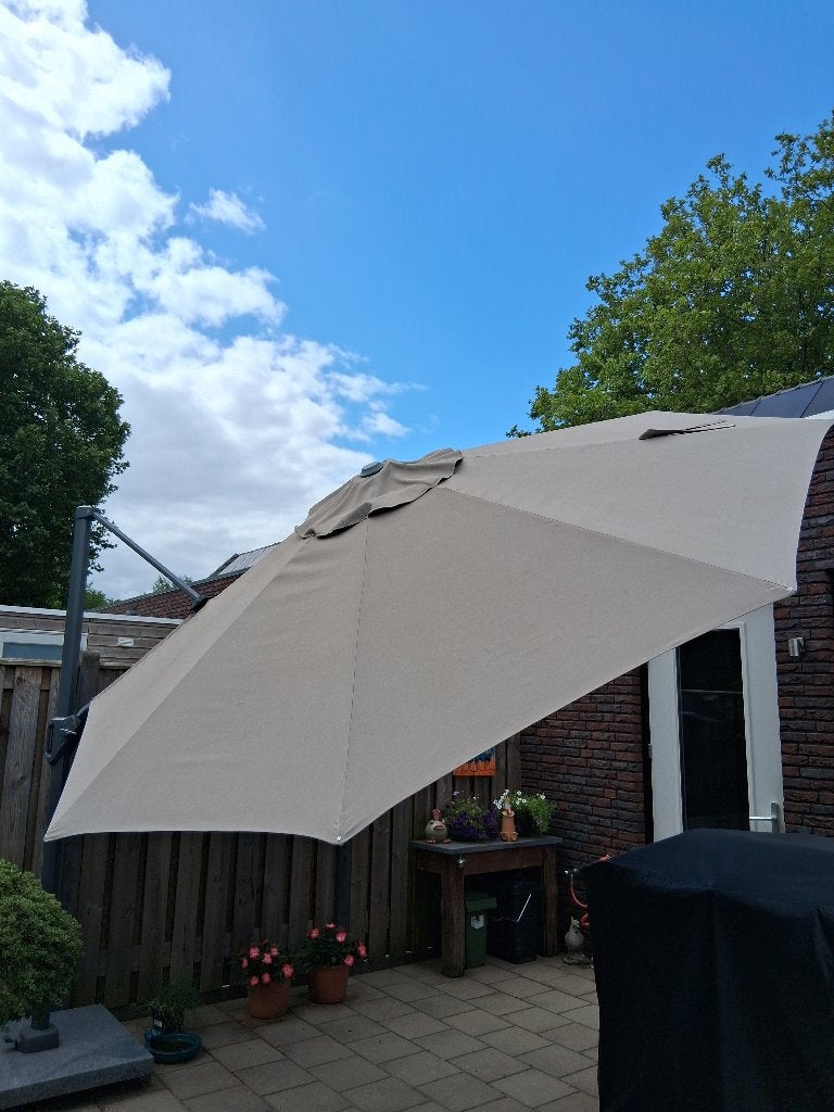 Zweefparasol, Ophalen, Verstelbaar, Gebruikt, Zweefparasol