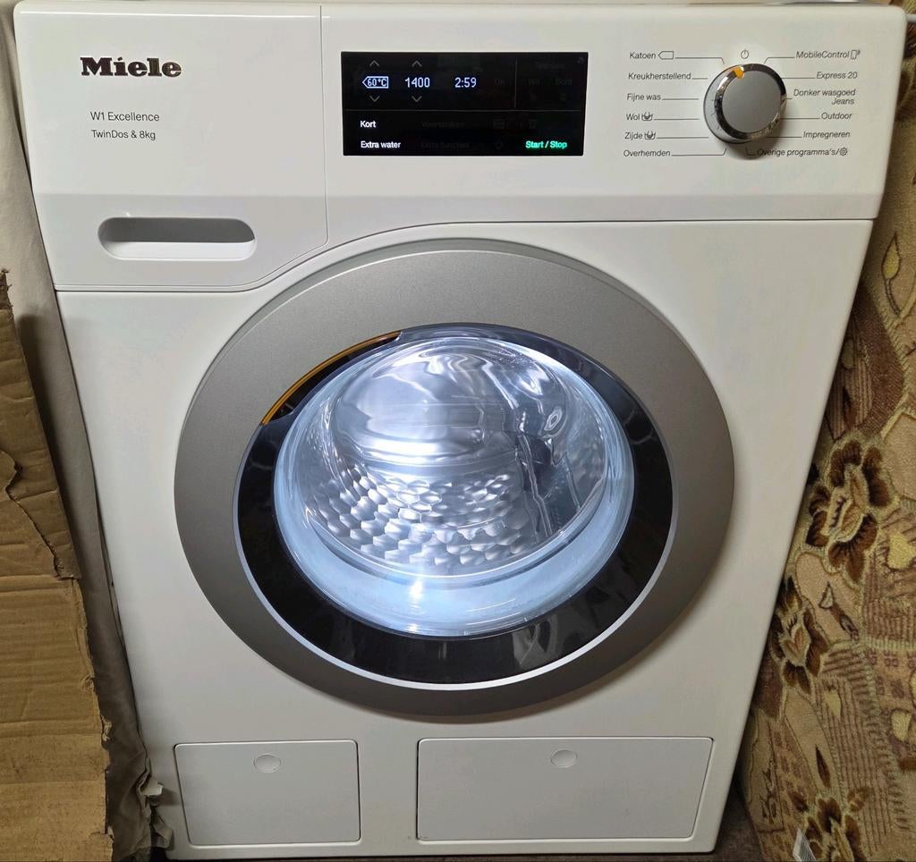 Miele W1 Excellence Wasmachine 8kg TwinDos te koop !, Witgoed en Apparatuur, Wasmachines, Ophalen, 1200 tot 1600 toeren, 8 tot 10 kg