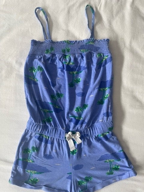Blauwe playsuit onesie van United Colors Of Benetton 116, Ophalen, Zo goed als nieuw, Jongen of Meisje