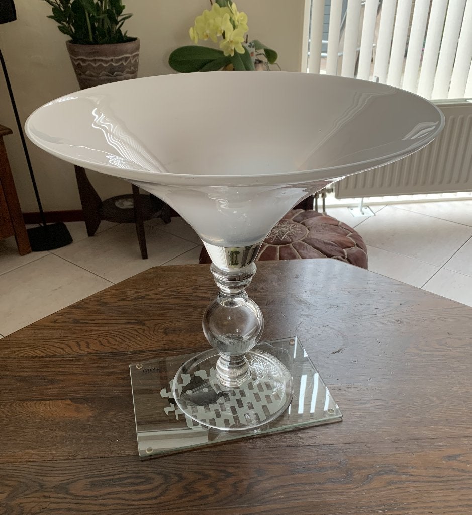 glazen schaal, Ophalen, Schaal, Rond, Glas