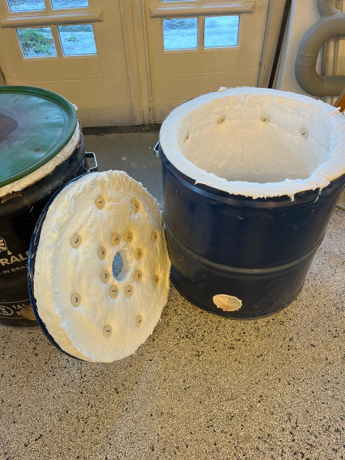 Raku keramiekton met opzetrand complete set, Ophalen, Zo goed als nieuw