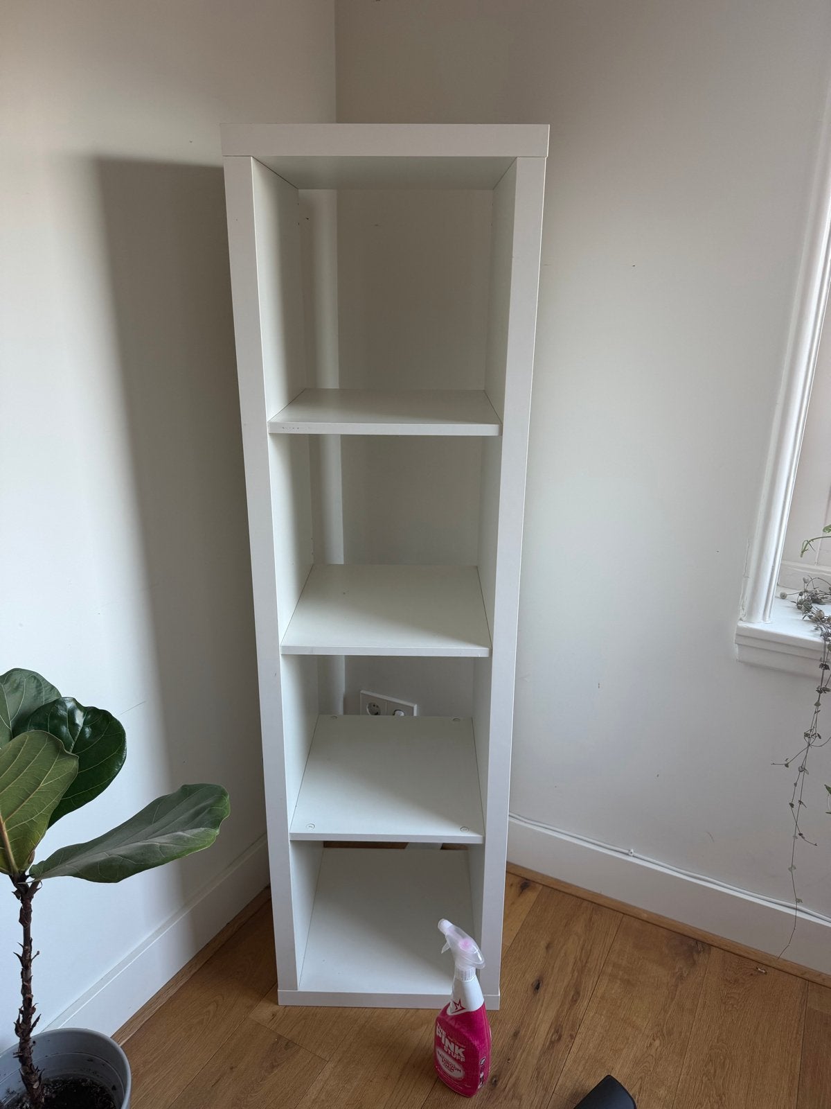 Witte IKEA Kallax 4x1 vakkenkast, Ophalen, Minder dan 50 cm, 100 tot 150 cm, Zo goed als nieuw
