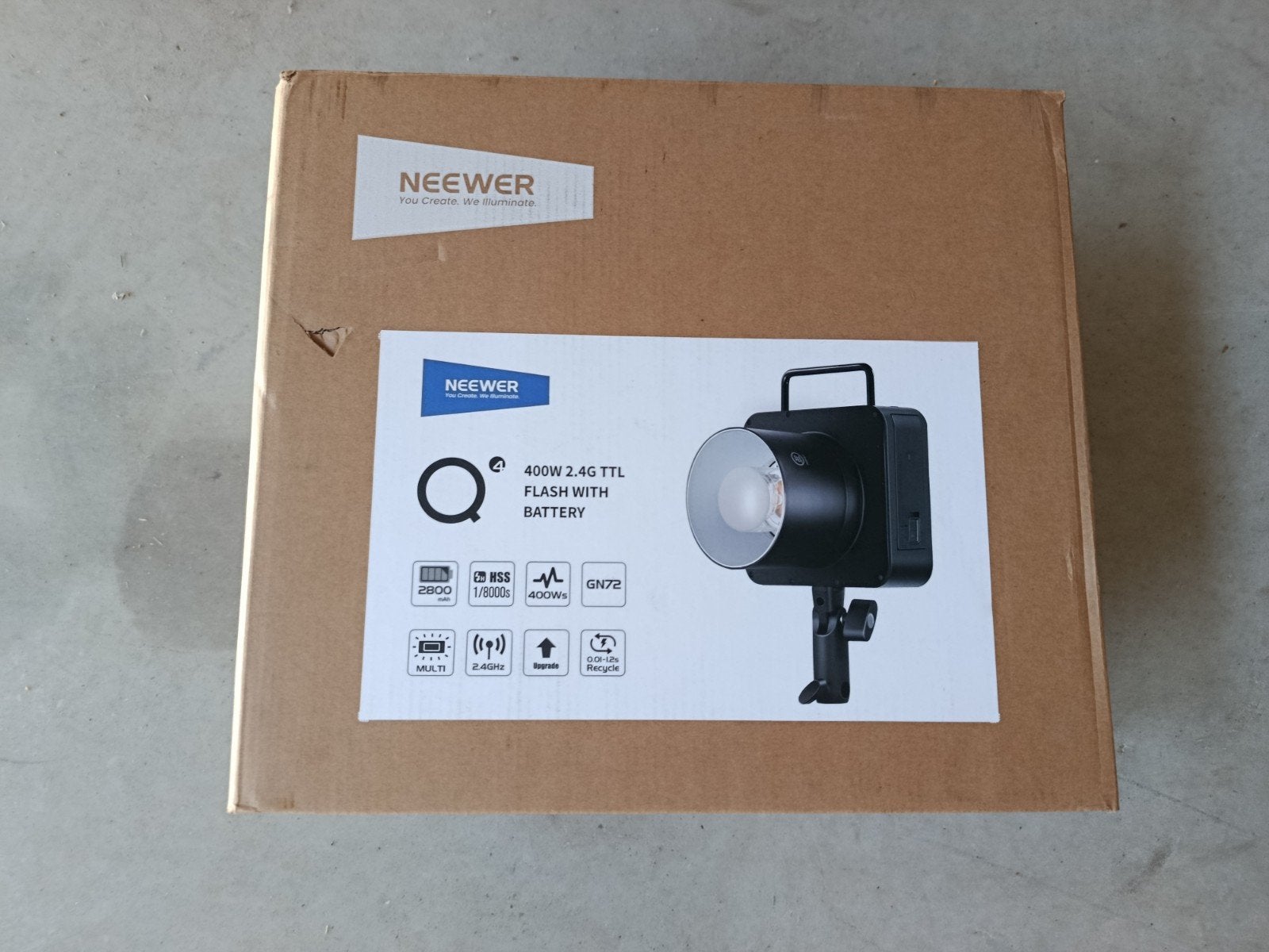 Nieuwe Neewer 400W 2.4G TTL Flitser met Batterij, Overige merken, Nieuw, Ophalen of Verzenden, Draadloos