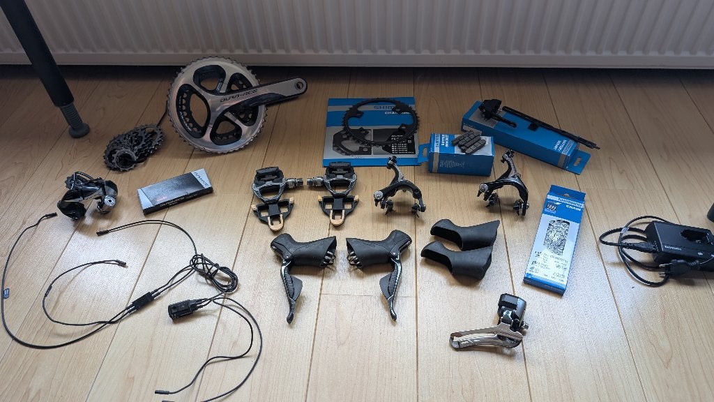 Complete Shimano Dura-Ace 9000 / 9070 Di2 11-speed groepset, Fietsen en Brommers, Fietsonderdelen, Crankstel of Pedalen, Racefiets