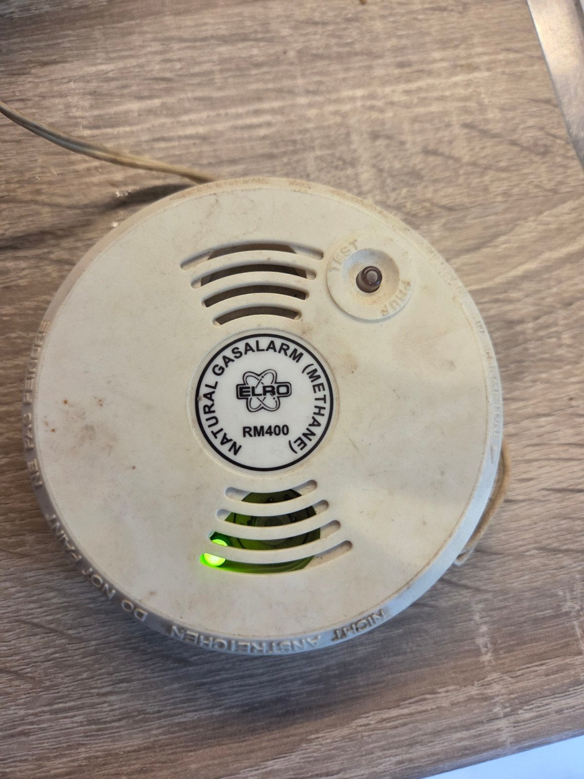 ELRO RM400 Aardgasalarm (Methaan) - Gebruikt, Doe-het-zelf en Verbouw, Ophalen of Verzenden, Gebruikt, Detector, Sensor of Melder
