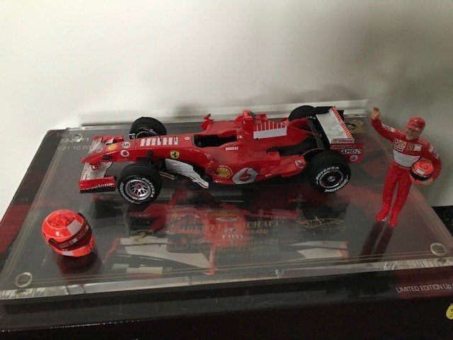 Ferrari F248 - Schumacher - 2006 - GP Brazilie, Ophalen, Zo goed als nieuw, Auto, Hot Wheels
