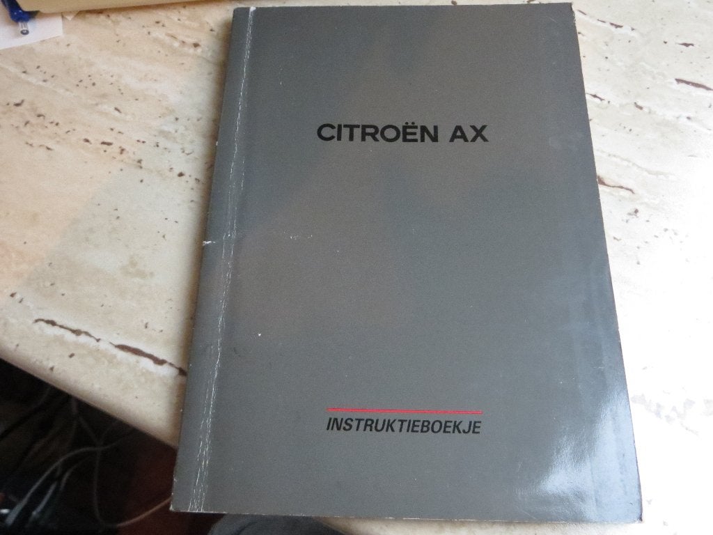 Instructieboek Citroen AX, AX GTi, AX 4x4 ca 1990, Ophalen of Verzenden