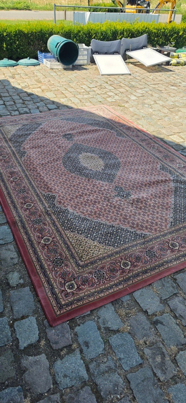 Prachtig groot vintage oud roze Perzisch tapijt 300x200!, Perzisch, 200 cm of meer, Ophalen of Verzenden, Zo goed als nieuw