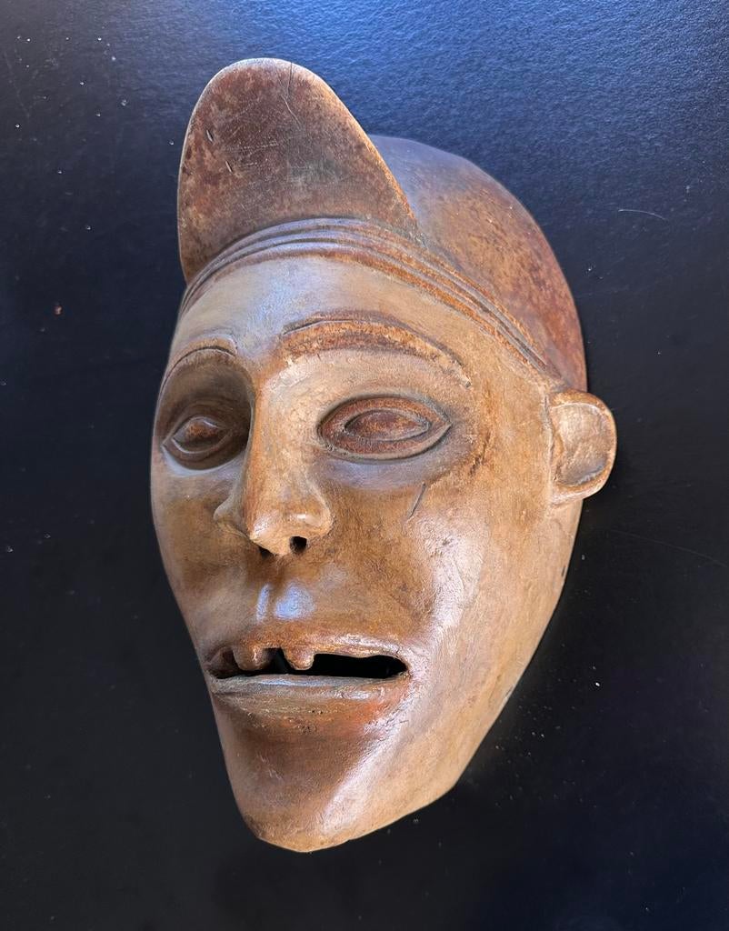 (West) Afrikaans houten  masker, geen touristen nep., Ophalen of Verzenden