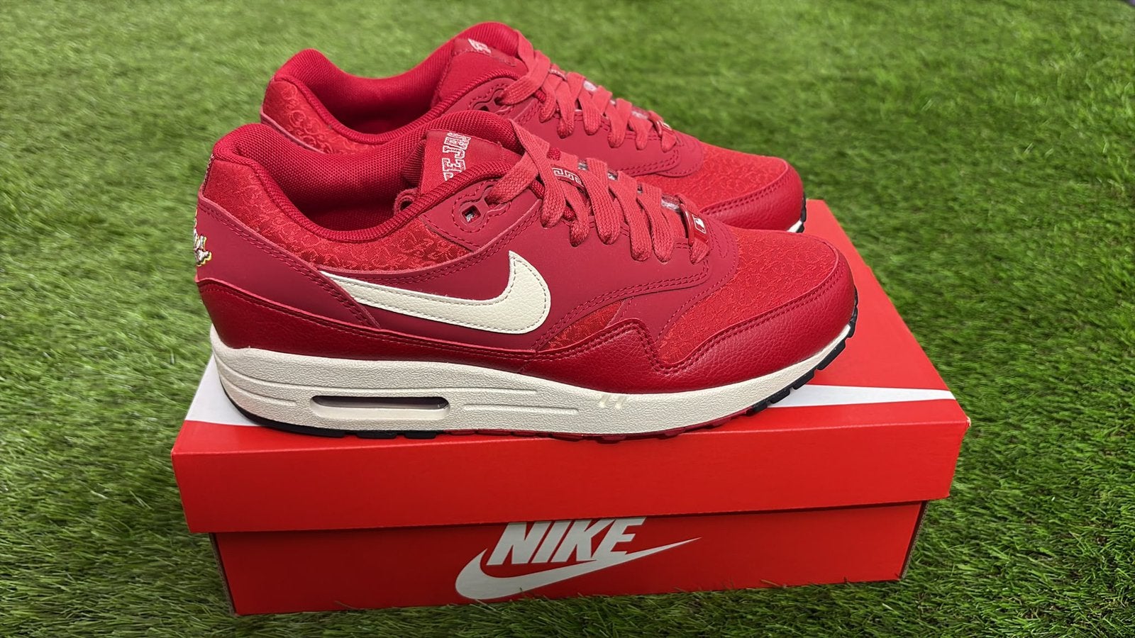 Air max 1 MLB Texas Rangers, Wit, Nieuw, Ophalen of Verzenden, Sneakers of Gympen