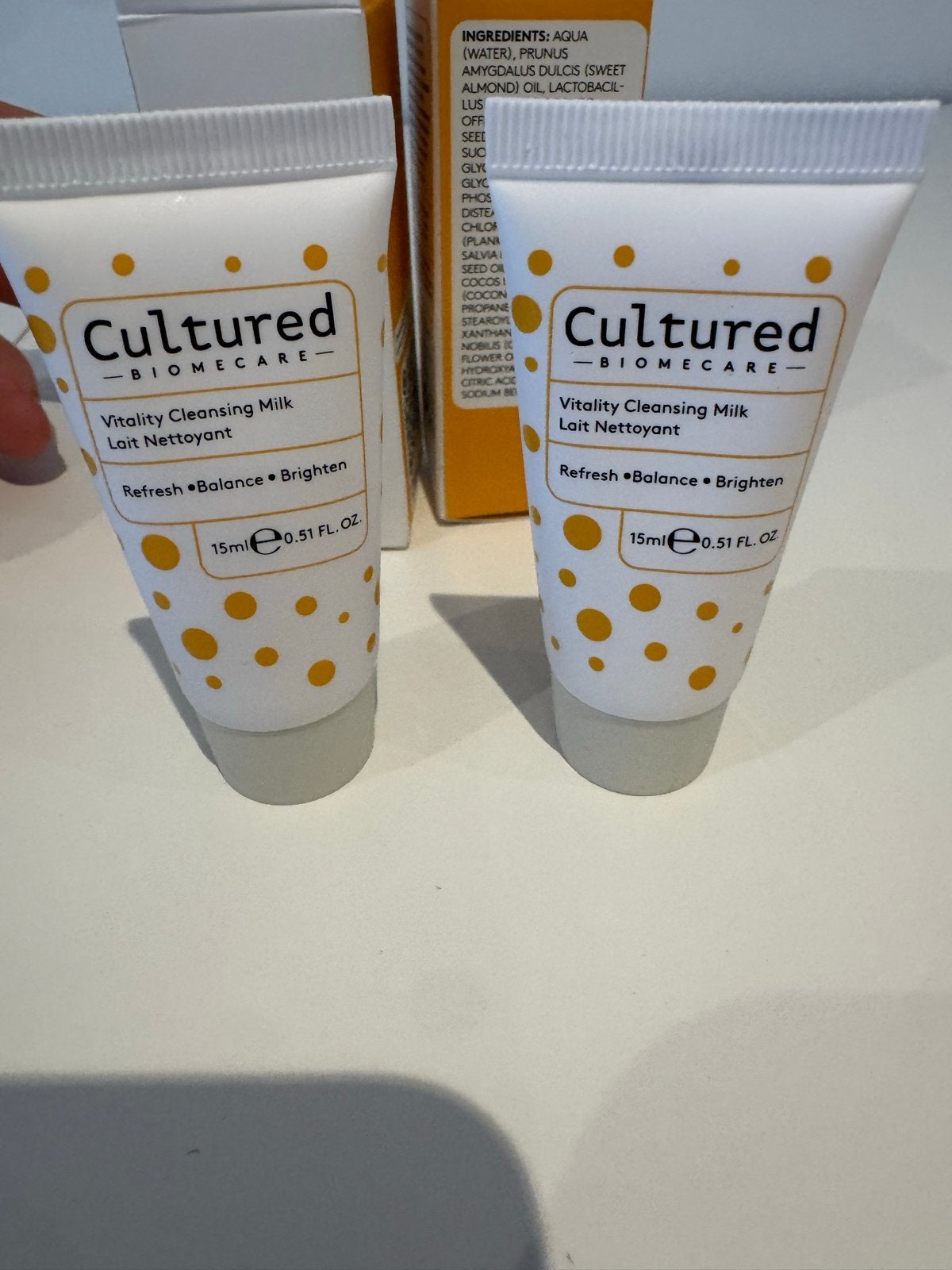 Cultured Biomecare Vitality Cleansing Milk (2x15ml), Ophalen of Verzenden, Nieuw, Gehele gezicht, Reiniging