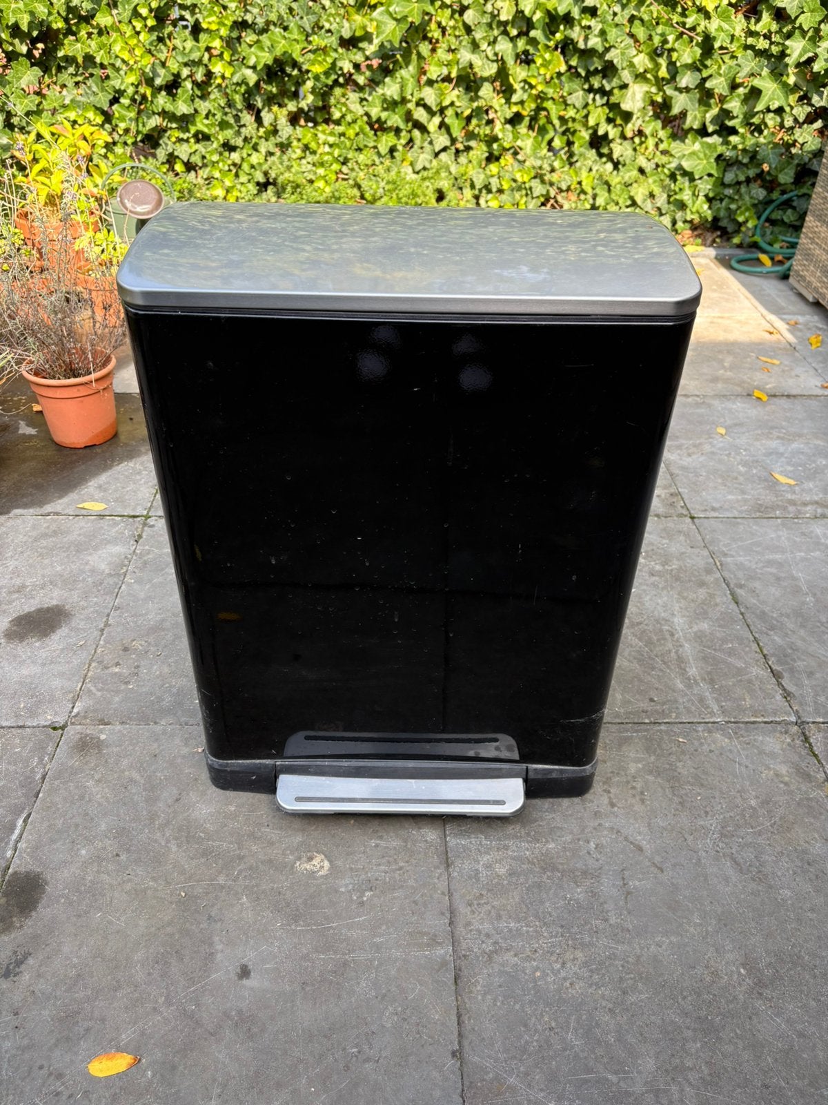 Eko prullenbak 2 vakken, Huis en Inrichting, 40 liter of meer, Ophalen, Zo goed als nieuw, Kunststof
