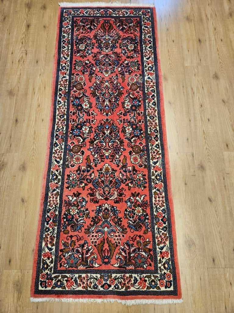 Handgeknoopt perzisch tapijt sarough 210x84, Info@SlatsAntiek.nl, Crème, Perzisch, Vof Slats Antiek