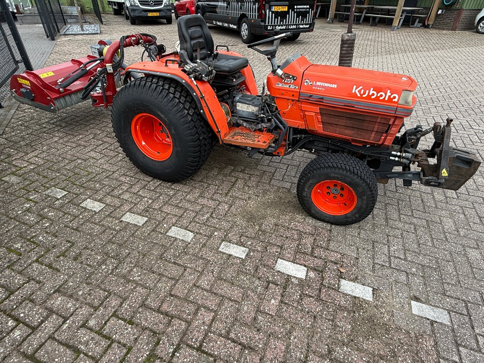 Kubota B2150 HST 1996 + Mayar klepelmaaier 115 cm, Gebruikt, 2500 tot 5000, Tot 80 Pk, Ophalen