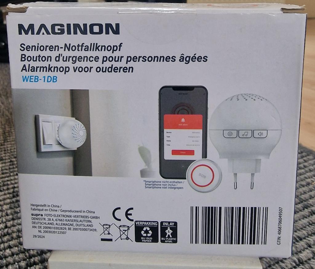 Alarmknop voor ouderen, Ophalen, Nieuw, Detector, Sensor of Melder, Draadloos