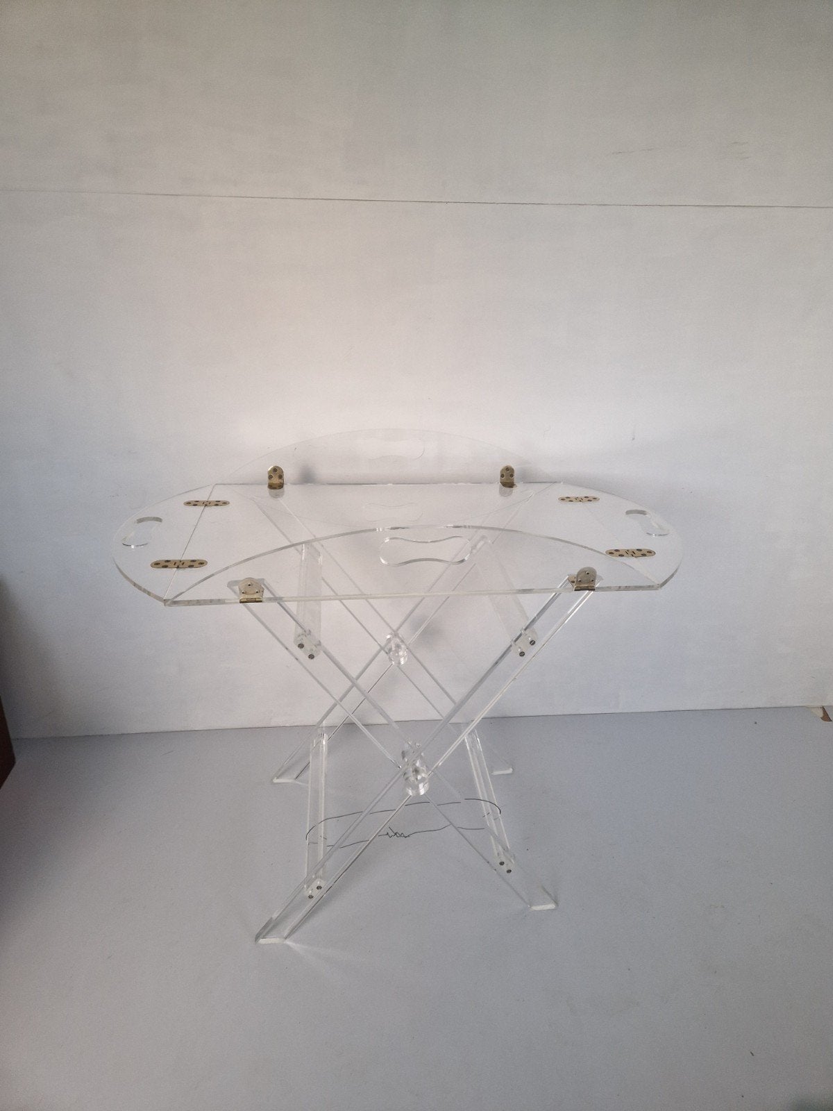 Vintage butler tafel regency perspex acrylic design., Antiek en Kunst, Ophalen