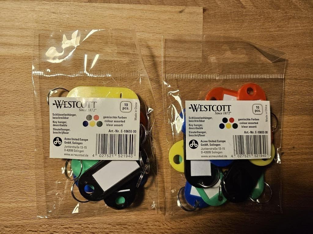 Westcott sleutel labels, 10 stuks (2x), Ophalen of Verzenden, Nieuw, Overige typen