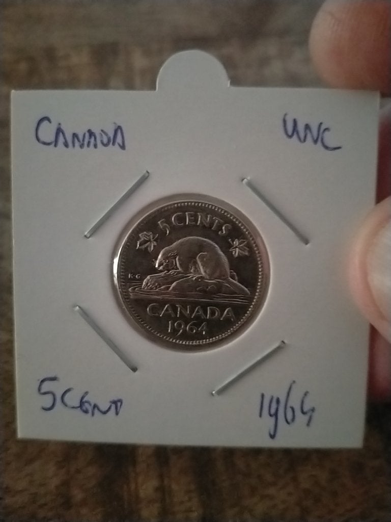 Canada 5 Cent 1964 , UNC, Verzenden, Noord-Amerika, Losse munt