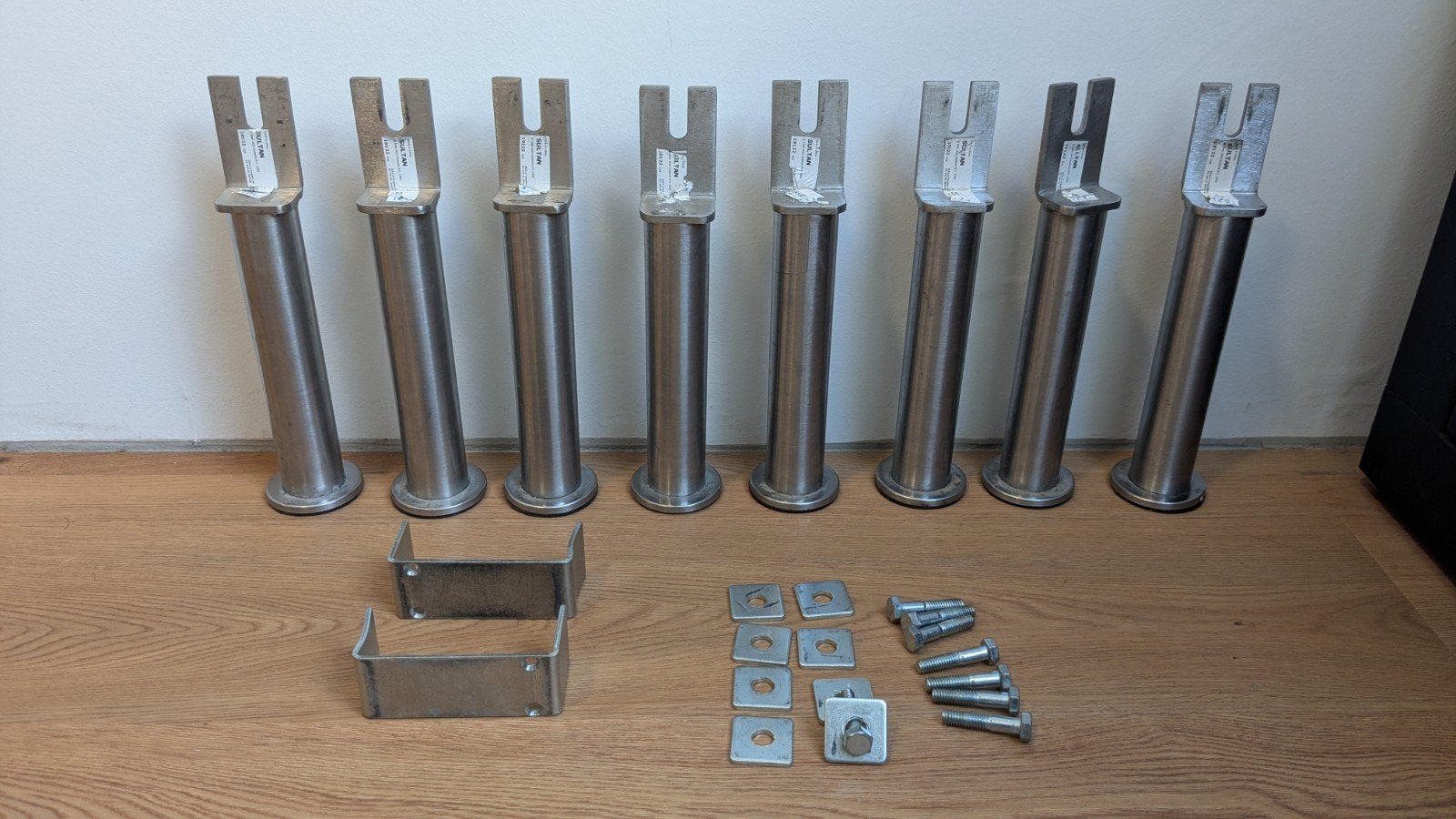 Sultan bedpoten 8 stuks 26,5 hoog., Ophalen, Gebruikt, 90 cm, Eenpersoons