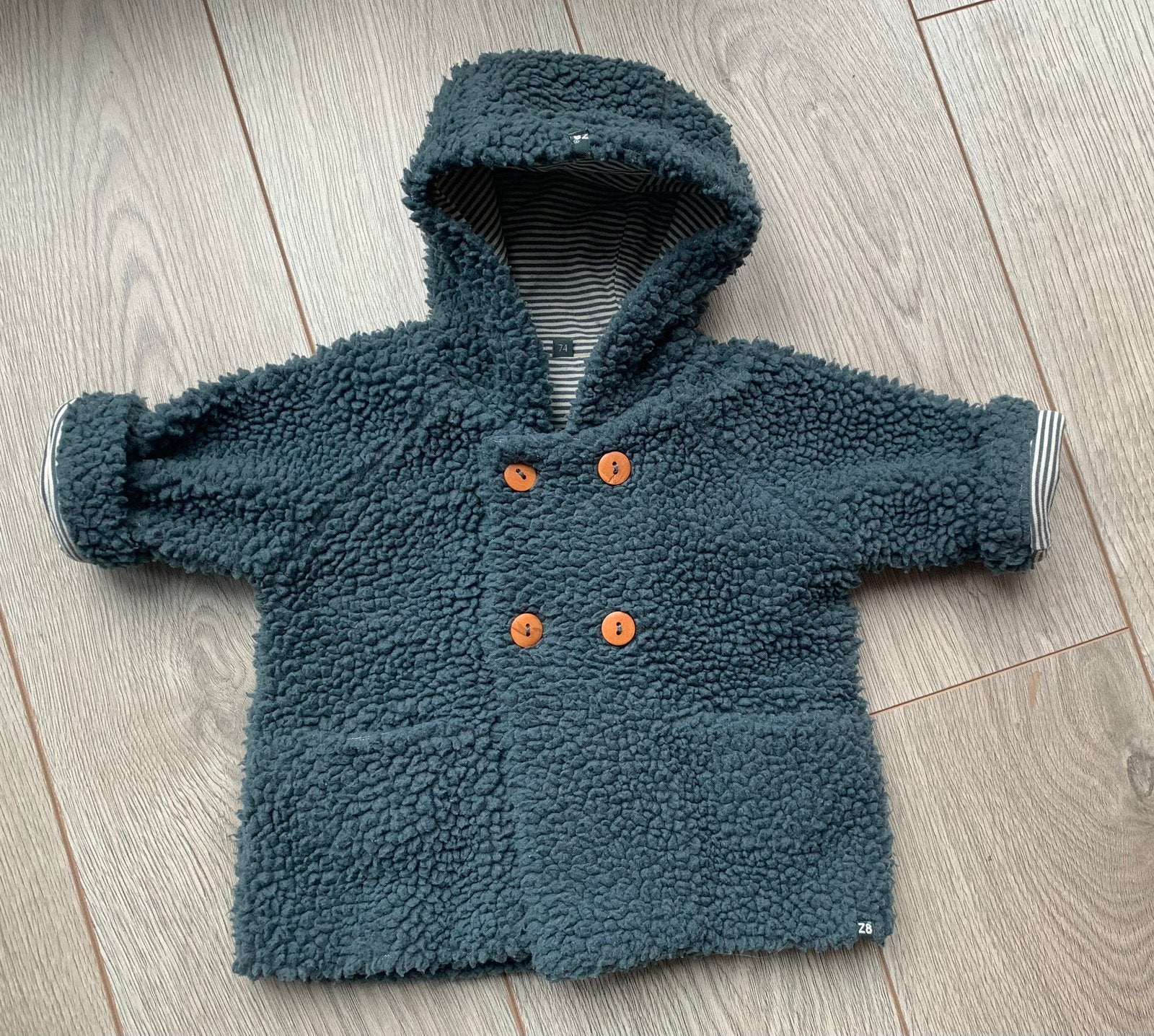 Jas teddy groen, Z8 maat 74, Ophalen of Verzenden, Zo goed als nieuw, Meisje, Jasje