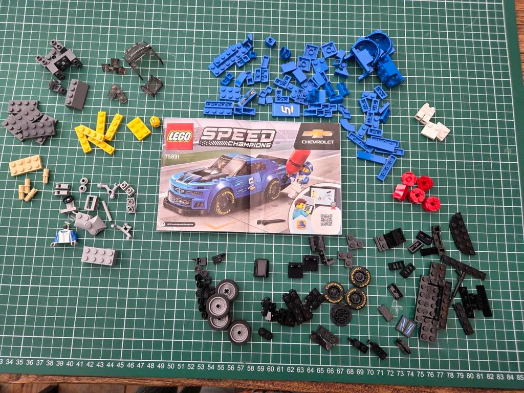 Lego Speed Champions Chevrolet Camaro ZL1 Race Car 75891, Compleet, Lego, Zo goed als nieuw, Complete set