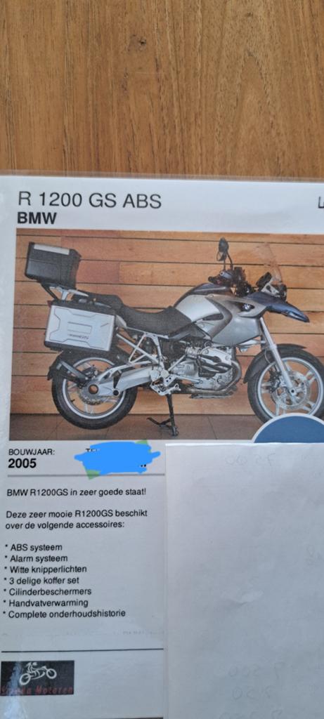 Te koop BMW gs 1200 uit 2005, Motoren, Accessoires | Overige, Ophalen of Verzenden