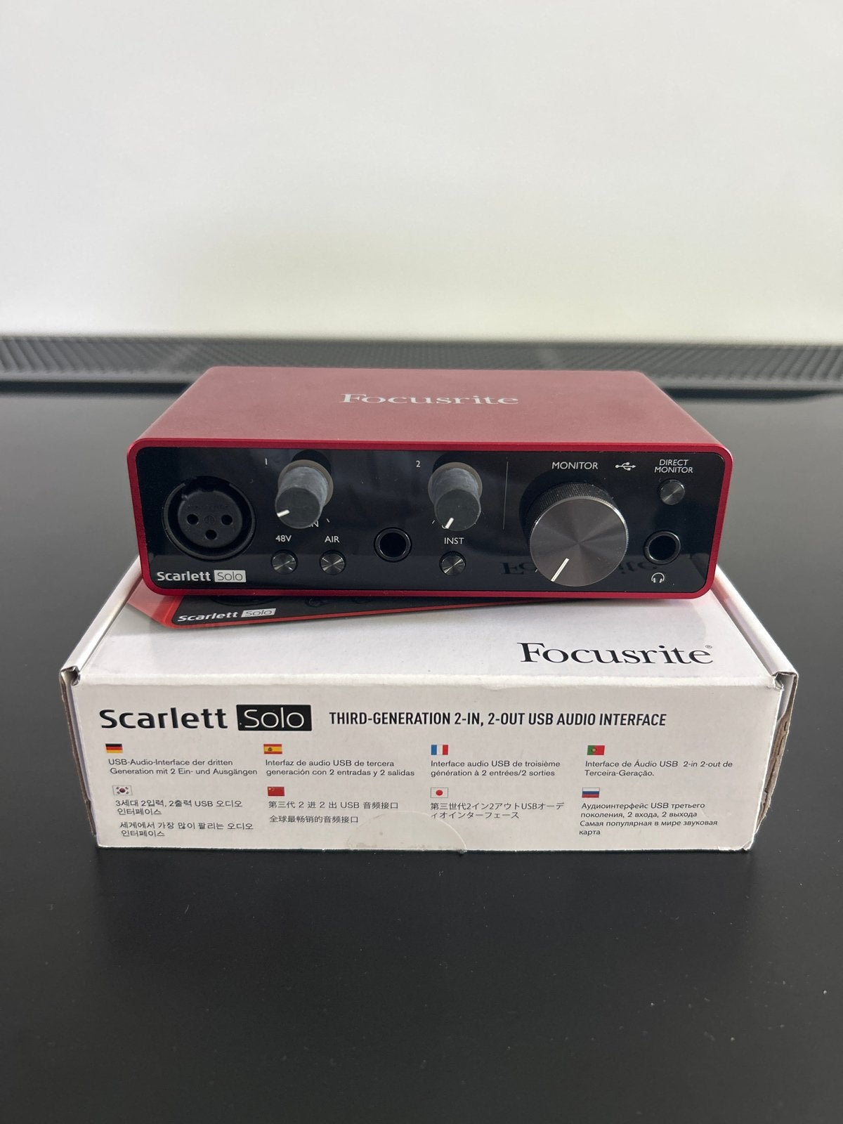 Focusrite Scarlett Solo 3rd Gen USB Audio Interface, Ophalen of Verzenden, Zo goed als nieuw