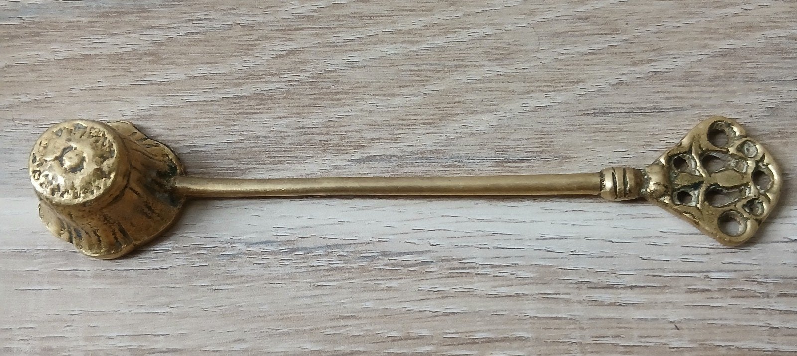Antieke Kaarsendover / Kaarsenblusser Messing 1920, Antiek en Kunst, Ophalen of Verzenden