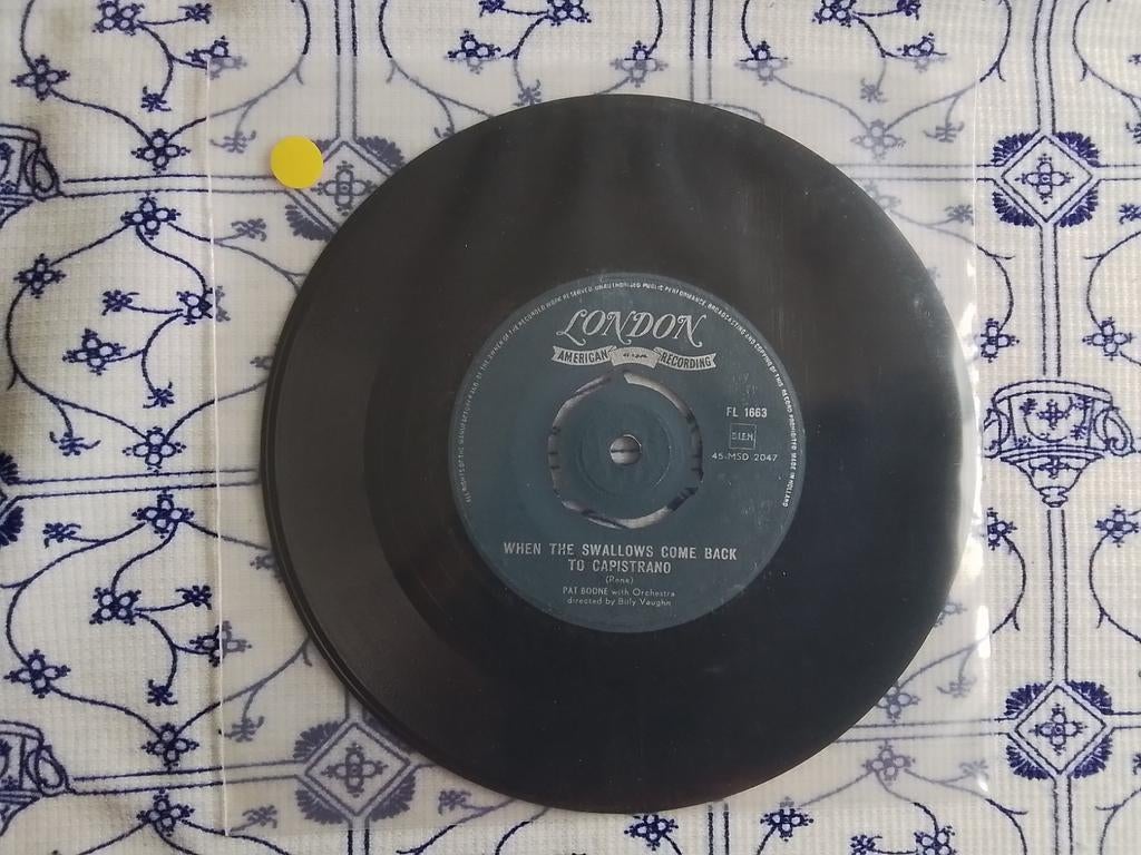 Pat boone         When the swallows come back to capistrano, Ophalen of Verzenden, Zo goed als nieuw, Pop, Single