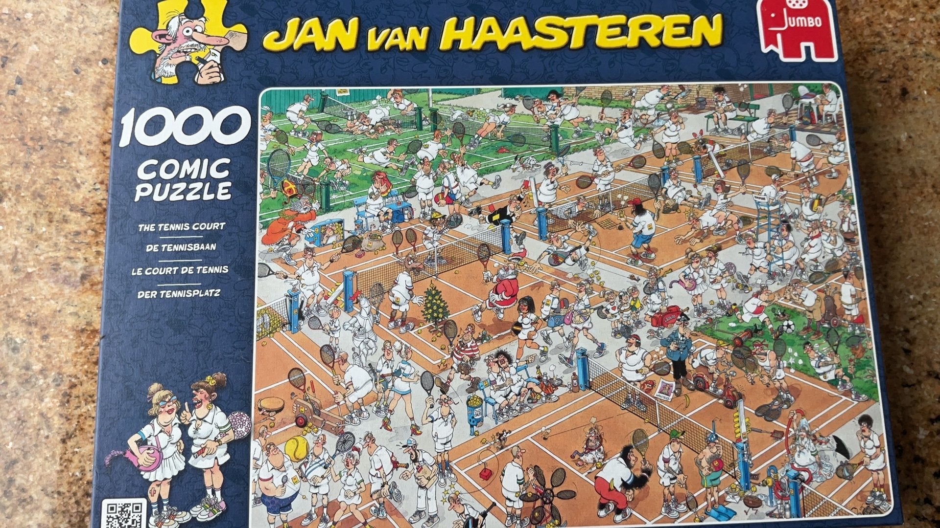 Jan van Haasten, 1000 stukjes, De tennisbaan, Ophalen, 500 t/m 1500 stukjes, Zo goed als nieuw