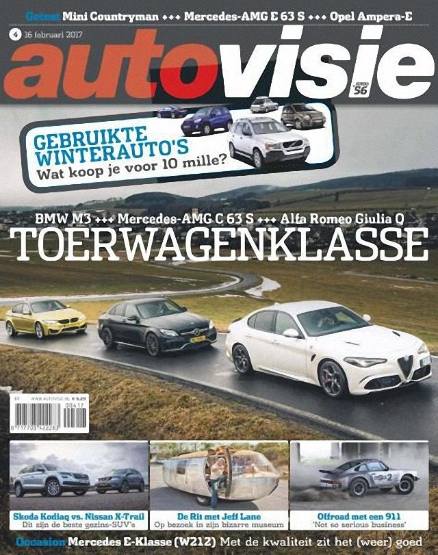 Autovisie 4 2017 : Alfa Romeo Giulia - Mercedes AMG C63S, Ophalen of Verzenden, Gelezen, Algemeen