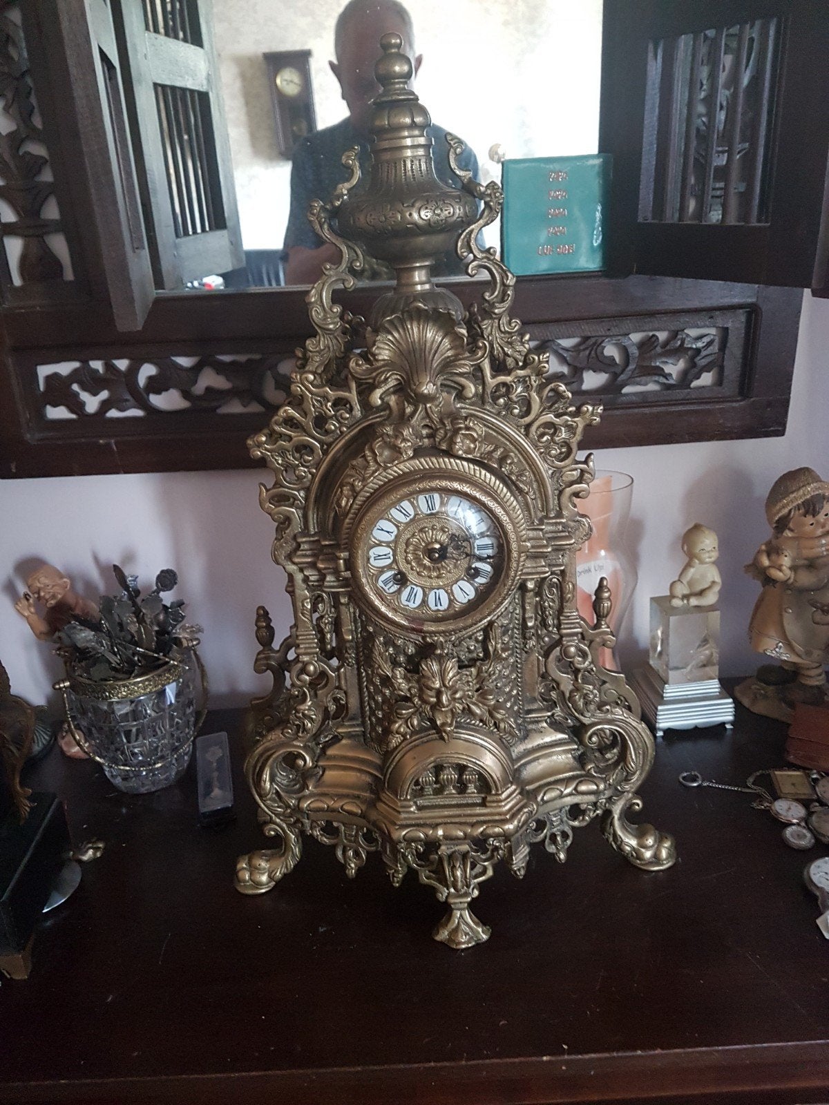 Mooie Tafel klok Kathedraal barok stijl, Ophalen