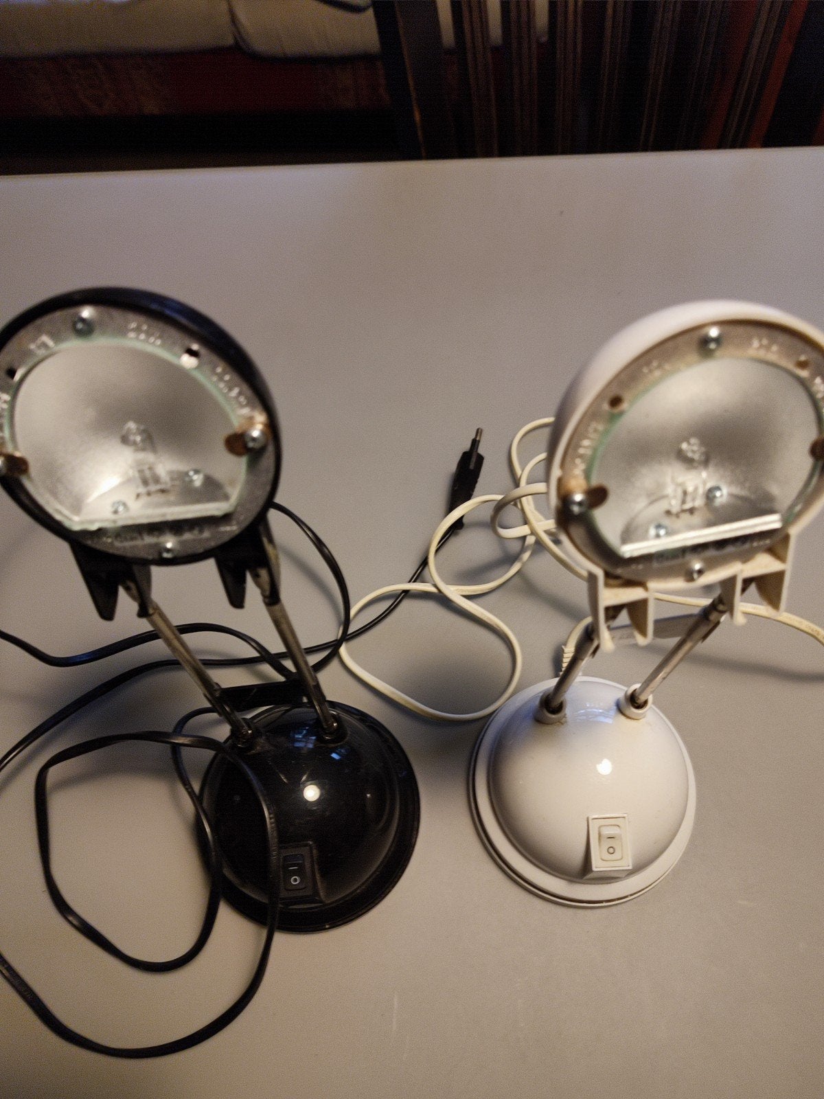 2 vintage schemerlampen, Huis en Inrichting, Lampen | Tafellampen, Ophalen of Verzenden, Gebruikt, Minder dan 50 cm