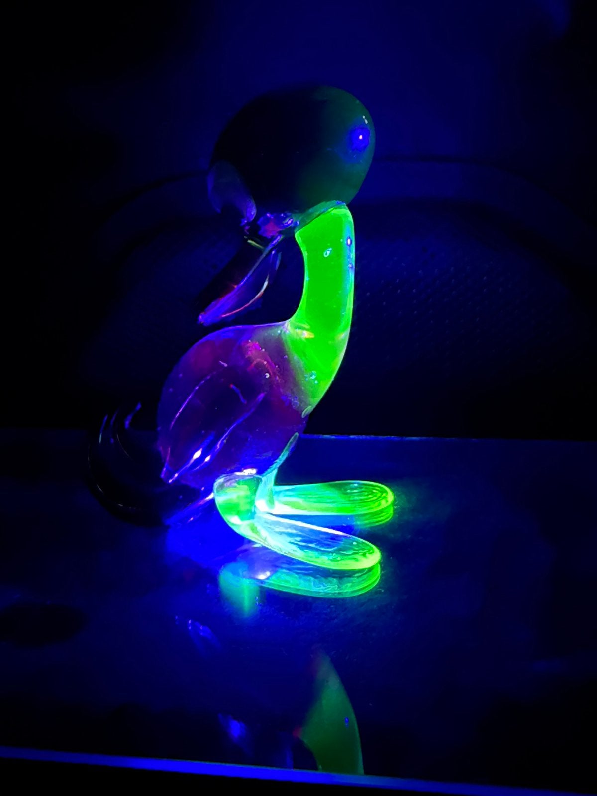 Murano glas eendje met uranium, Ophalen of Verzenden