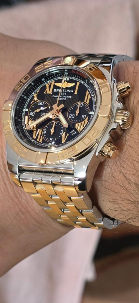 chronomat staalgoud 44mm, Sieraden, Tassen en Uiterlijk, Horloges | Heren, Ophalen of Verzenden, Zo goed als nieuw, Overige merken