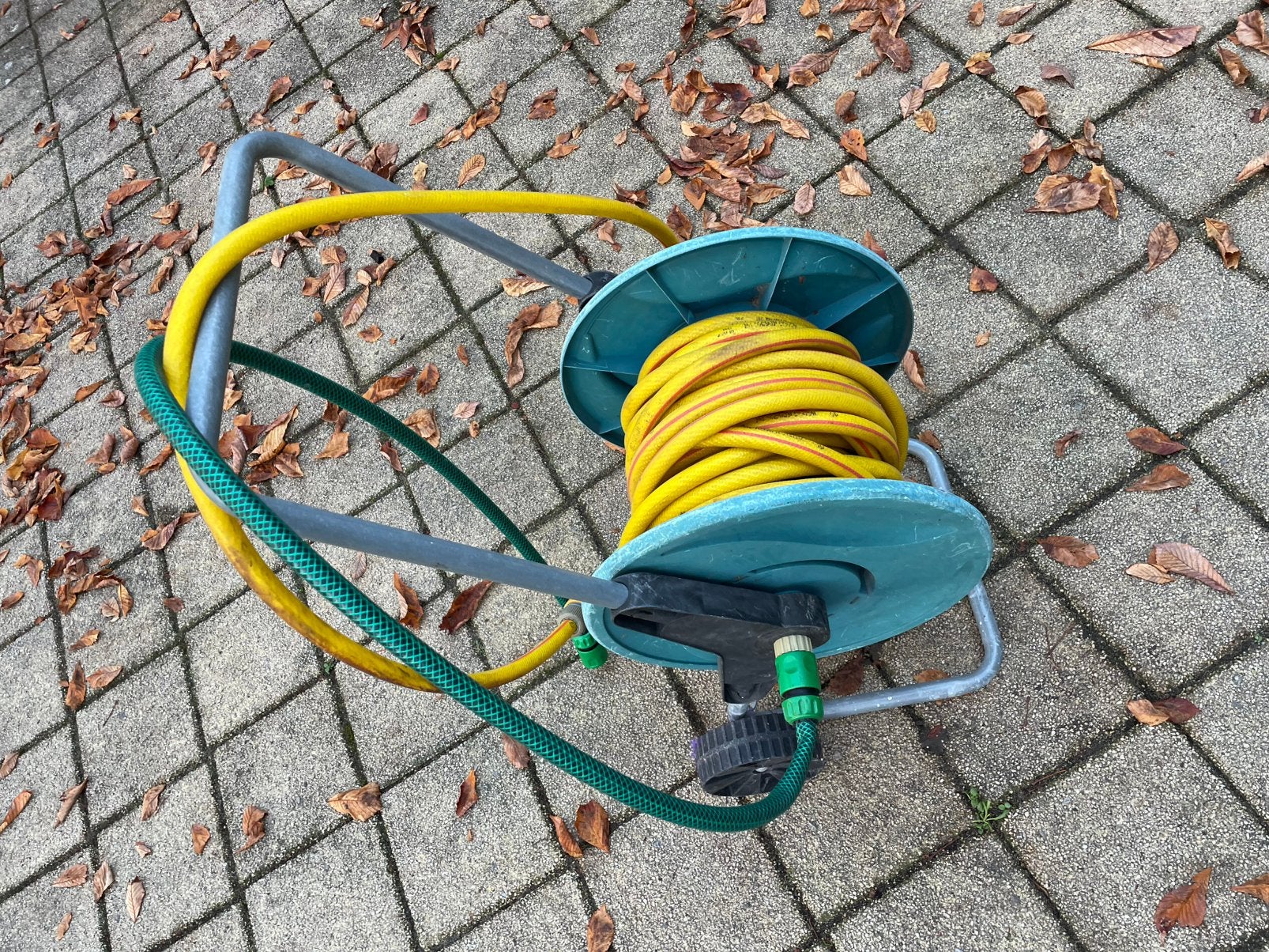 Gardena Slangenwagen Tuinslang Haspel op Wielen, Ophalen of Verzenden, Zo goed als nieuw, Tuinslang