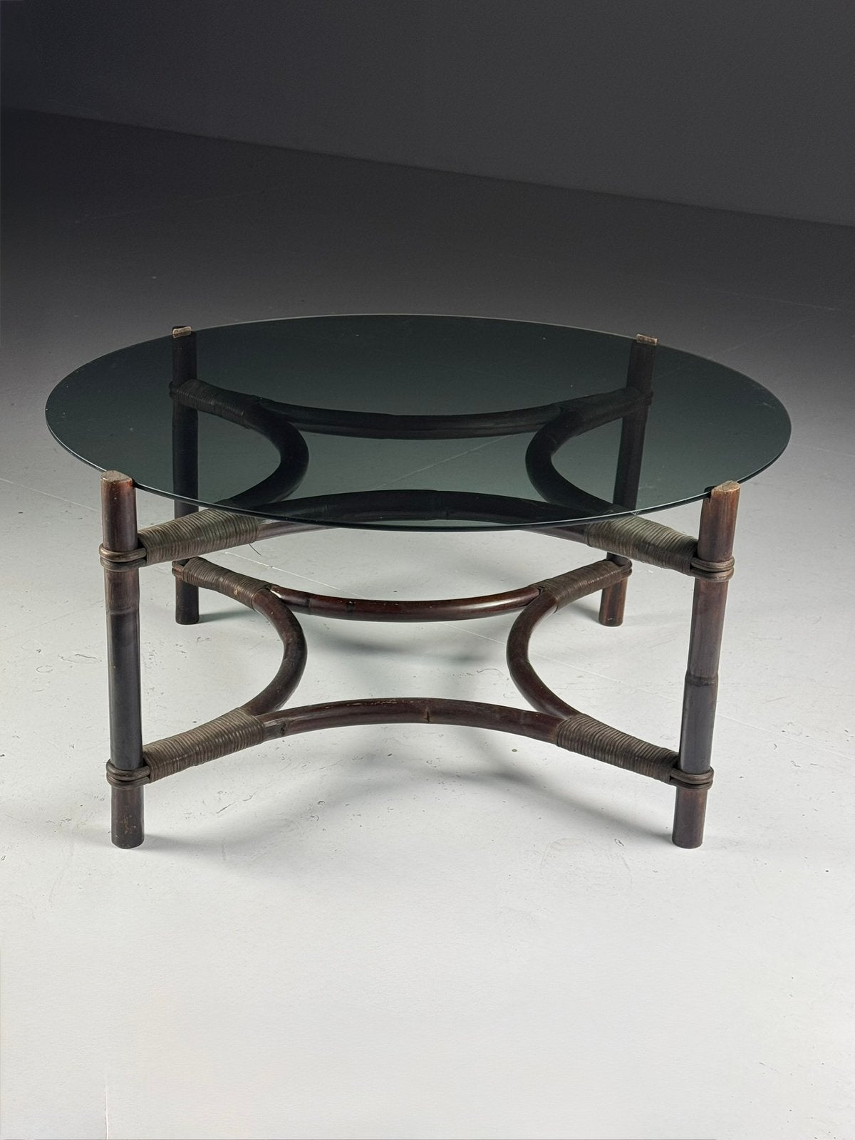 Rotan salontafel vintage, Ophalen of Verzenden, Zo goed als nieuw, Rechthoekig, 50 tot 100 cm