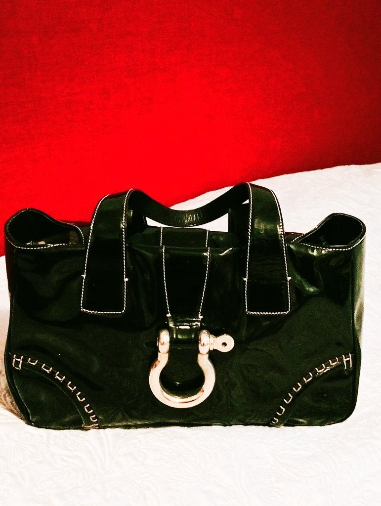 Burberry lakleer tas, Ophalen of Verzenden, Gebruikt, Zwart, Handtas