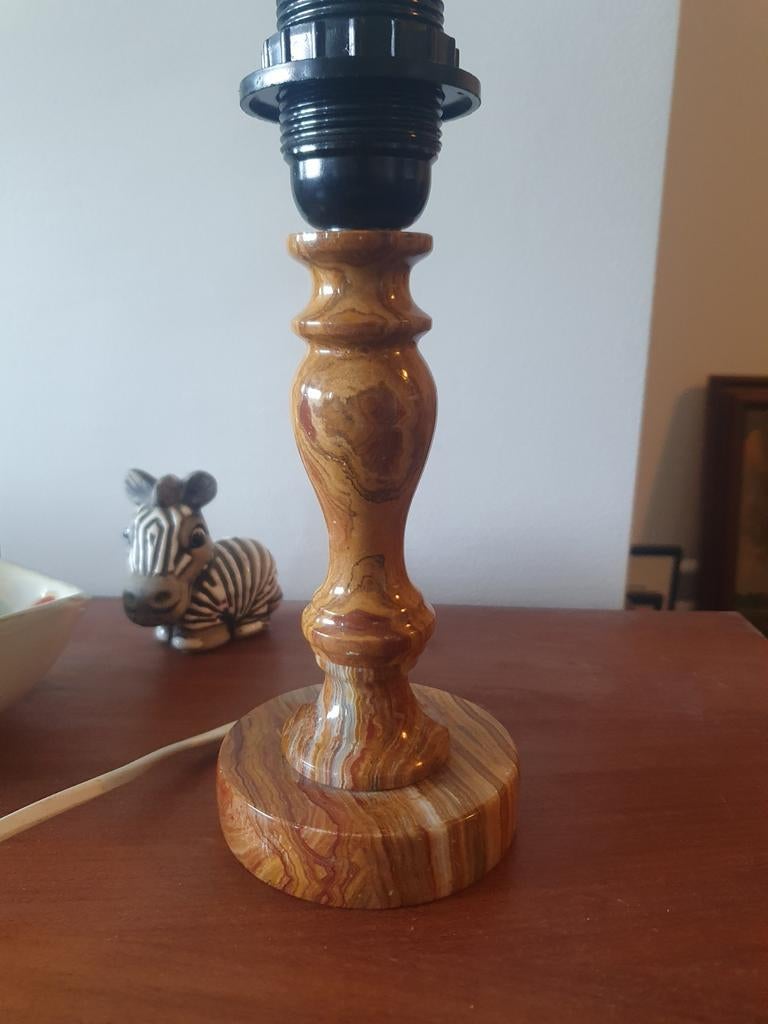 Prachtige gelaagde onyx lampvoet vintage, Ophalen of Verzenden, Gebruikt, Minder dan 50 cm