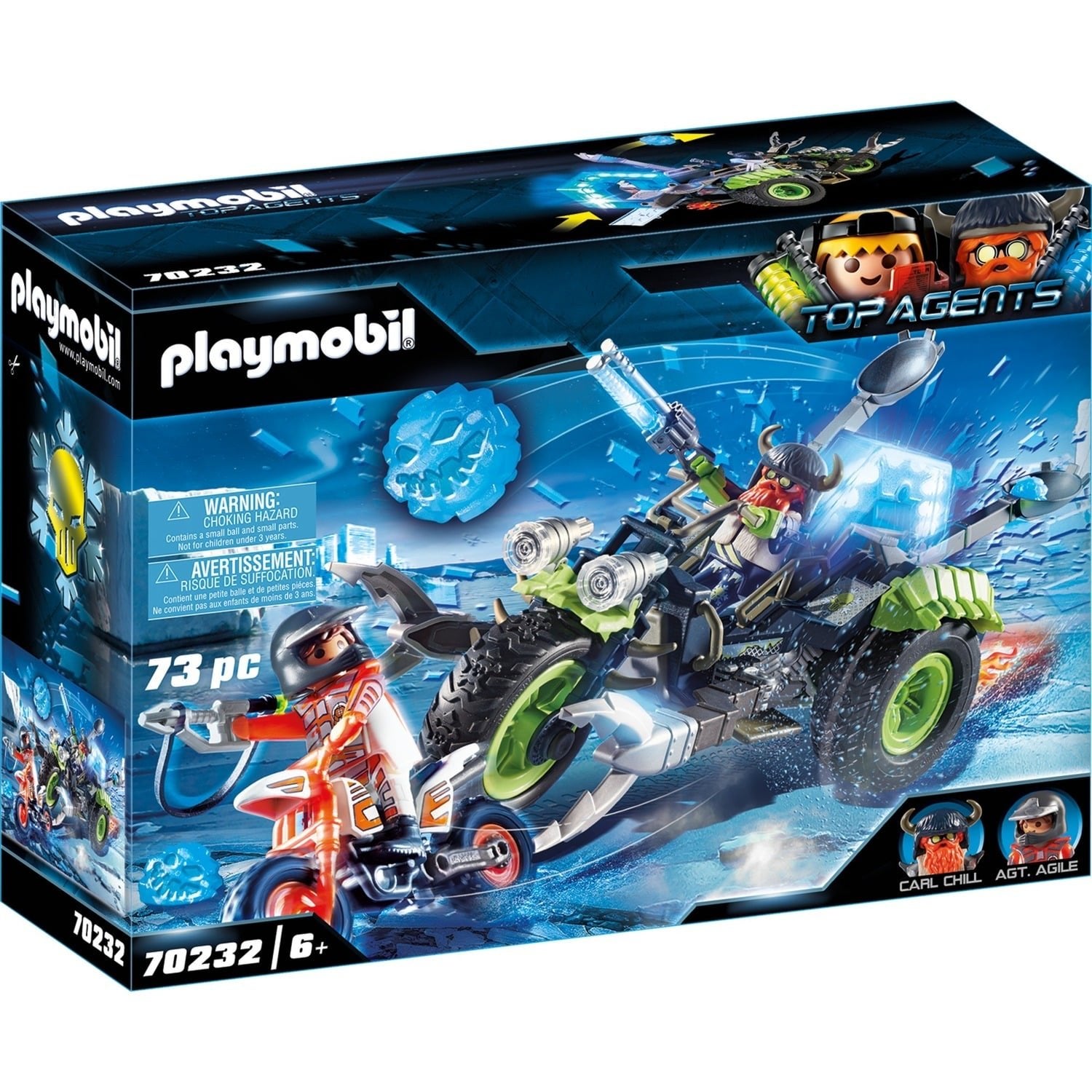 Playmobil Top Agents Trike Motor Ice Sneeuw (Nieuw), Ophalen, Complete set, Voertuig, Nieuw