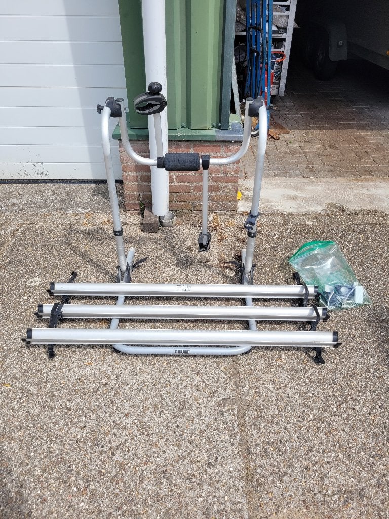 Thule fietsendrager voor 2 fietsen, Caravans en Kamperen, Camper-accessoires, Ophalen, Gebruikt