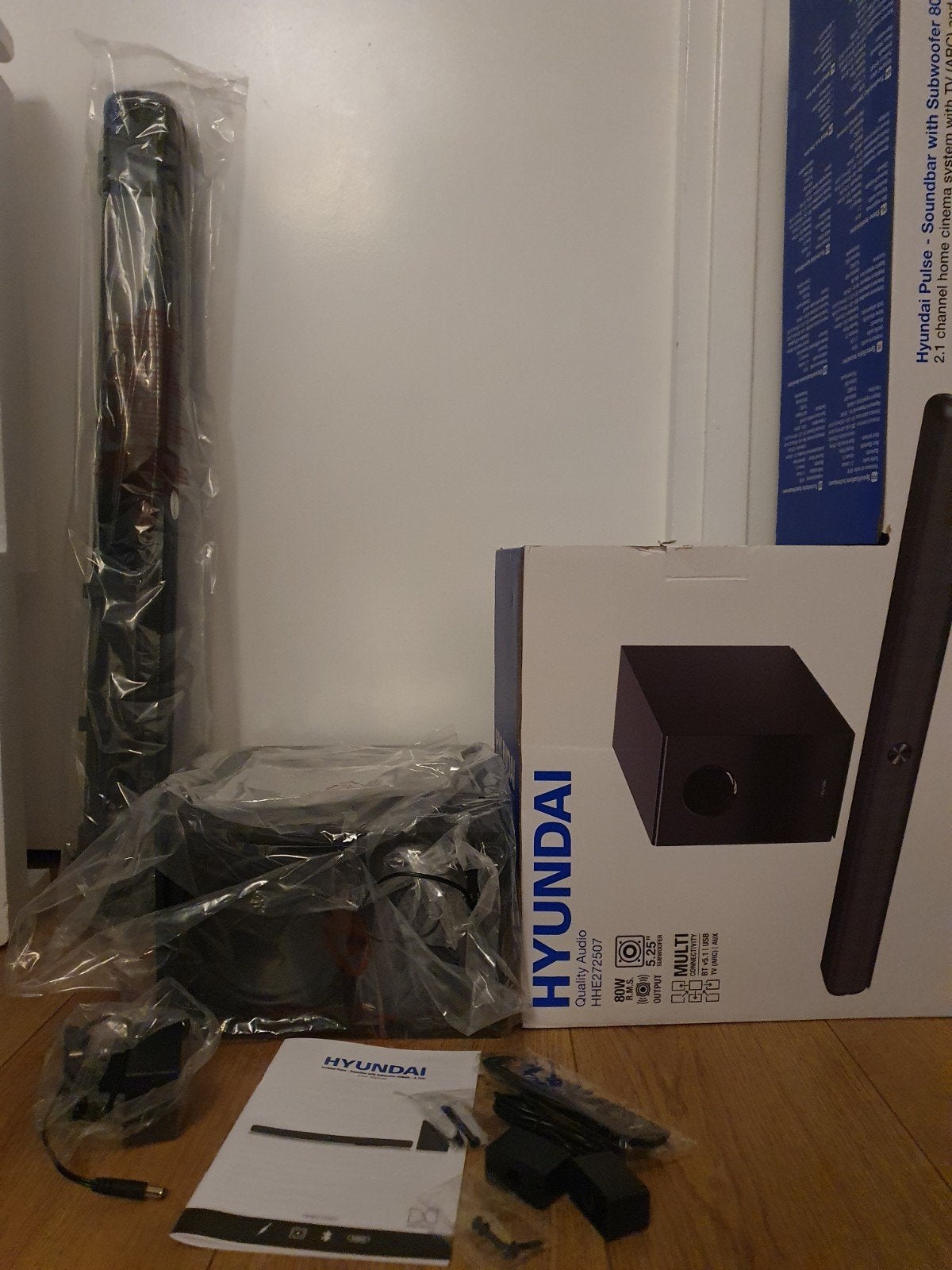 Hyundai Pulse Soundbar met Subwoofer 80W - Nieuw in doos, Audio, Tv en Foto, Ophalen of Verzenden, Bluetooth, Nieuw