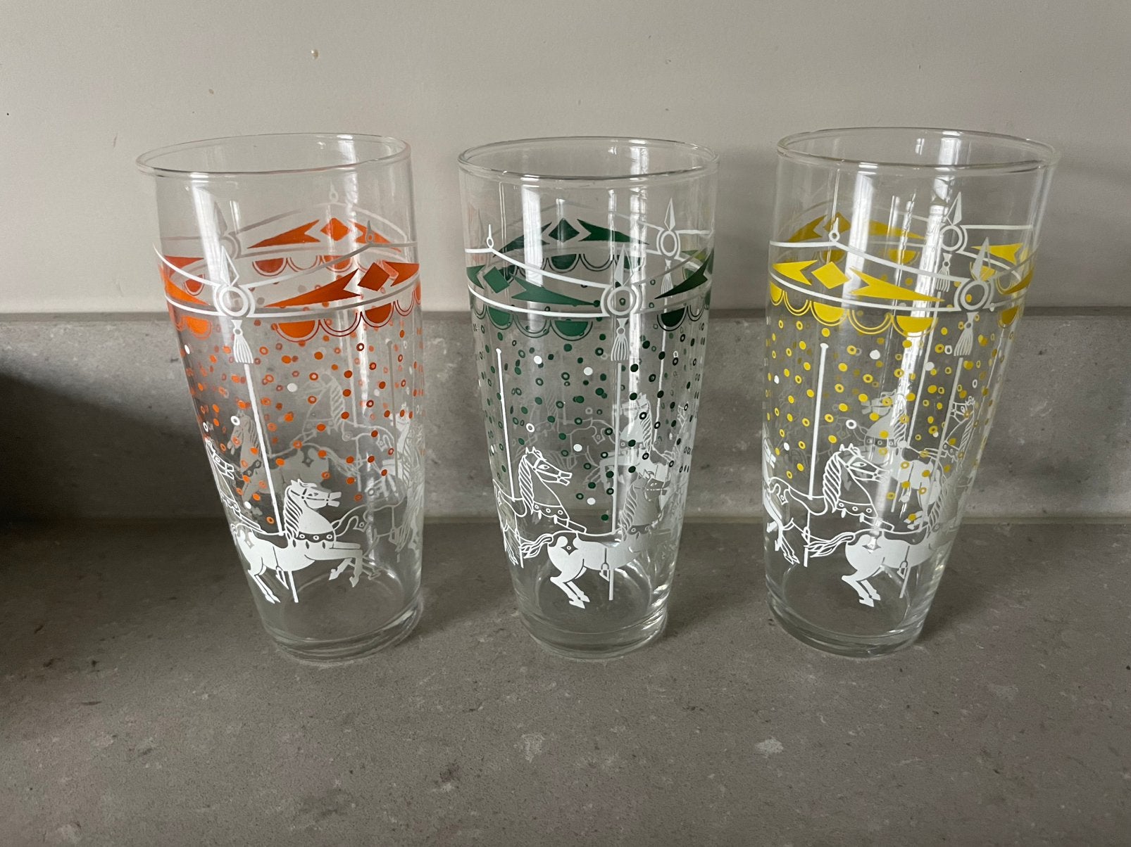3 longdrink Vintage glazen, Verzamelen, Glas en Borrelglaasjes, Ophalen of Verzenden, Zo goed als nieuw, Overige typen