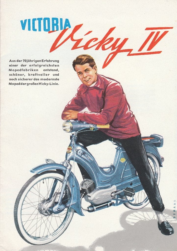 Victoria Vicky IV 1956 folder bromfiets (5863z), Verzenden, Zo goed als nieuw