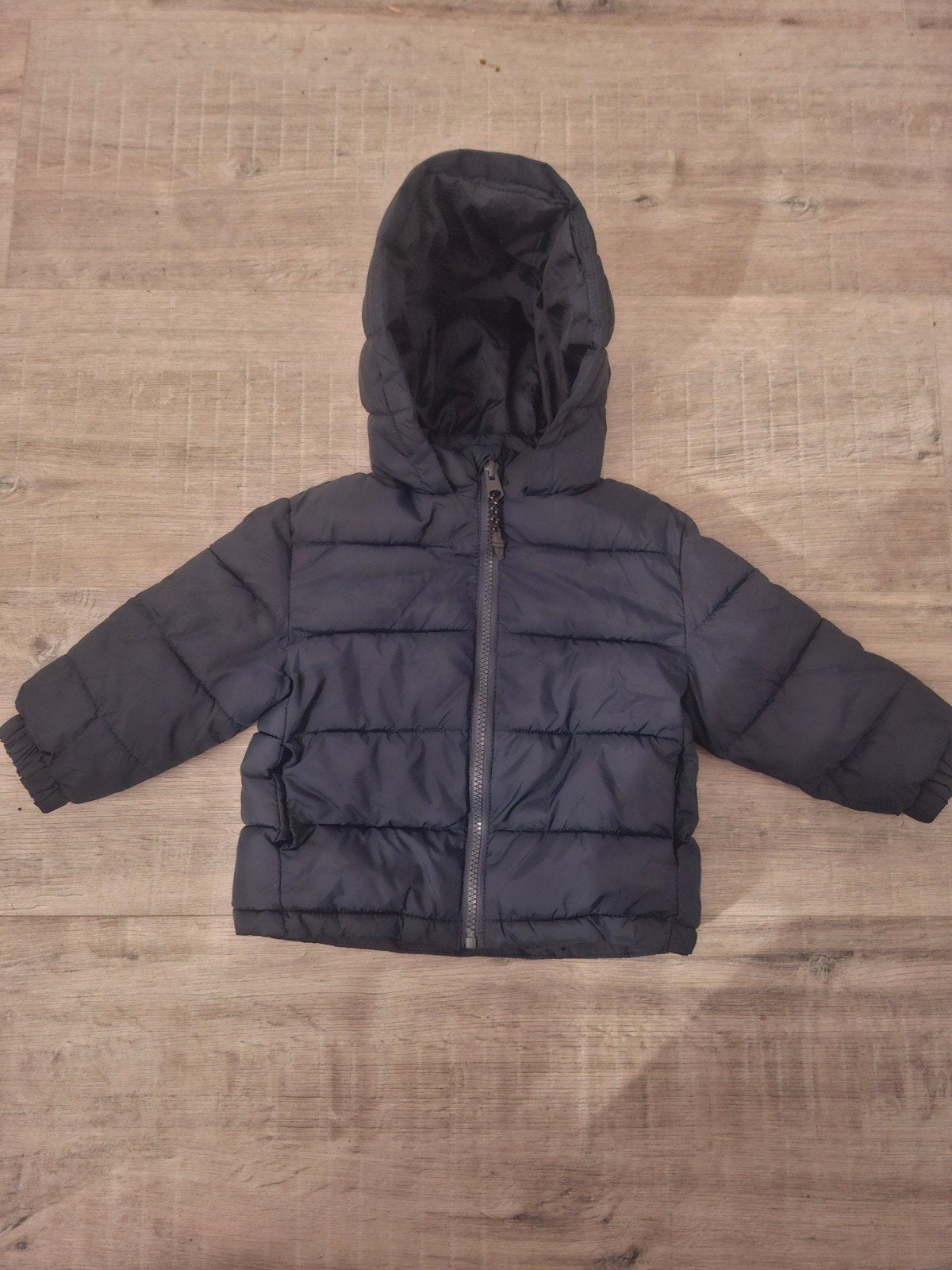 MNG Donkerblauwe Winterjas voor Baby's - Maat 86 CM, Jongetje of Meisje, MNG, Ophalen of Verzenden, Zo goed als nieuw
