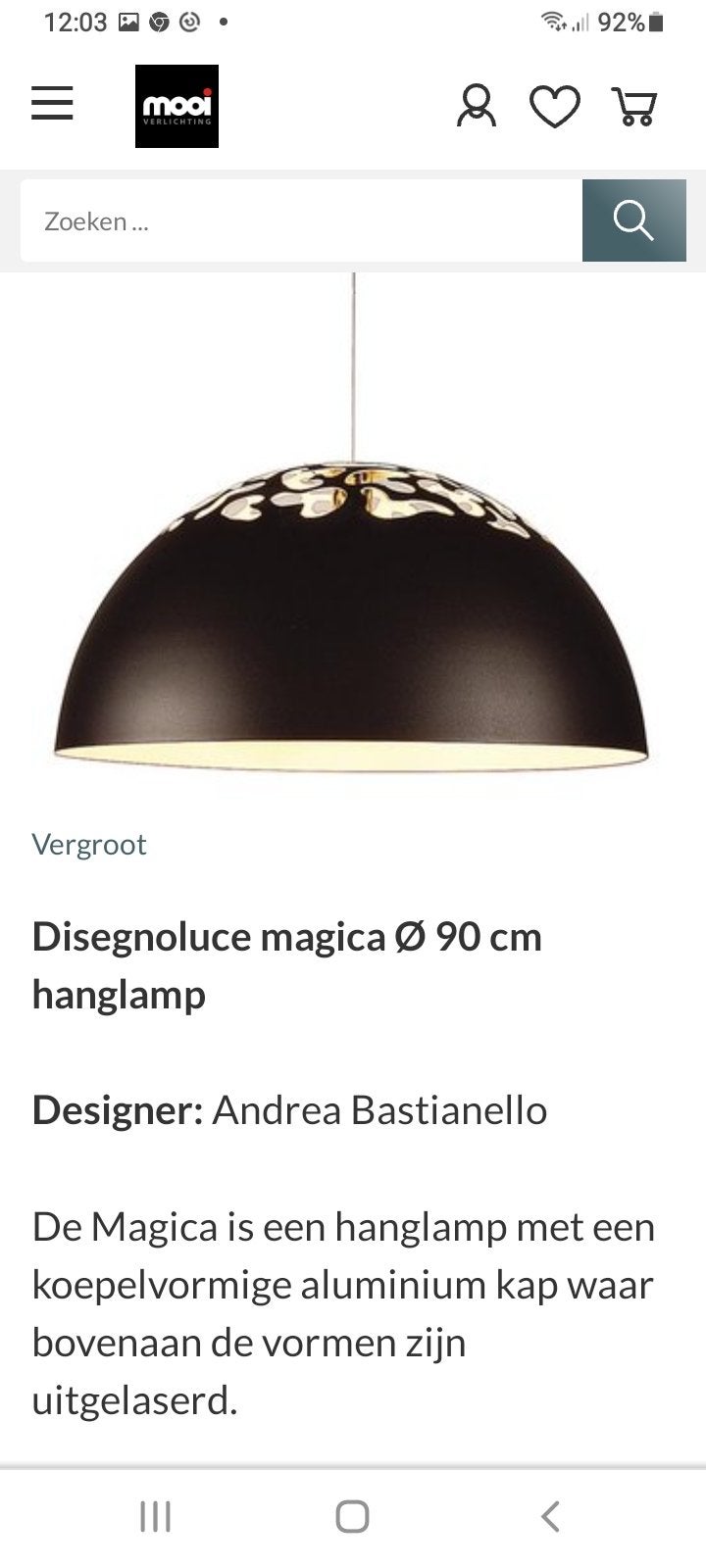Design hanglamp Disegnoluce Magica Ø 60 cm, Ophalen, Gebruikt, Metaal, E27 (groot)